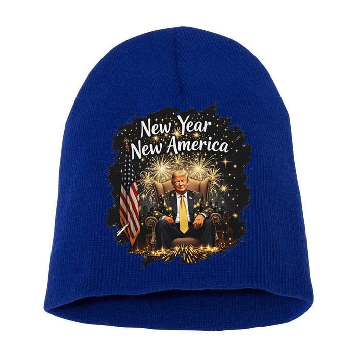 New Year New America Happy New Year Party 2025 Trump Short Acrylic Beanie