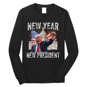 New Year New President Funny 2025 New Year’S Party Long Sleeve Shirt