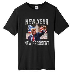 New Year New President Funny 2025 New Year’S Party Tall Fusion ChromaSoft Performance T-Shirt