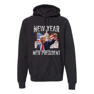 New Year New President Funny 2025 New Year’S Party Premium Hoodie