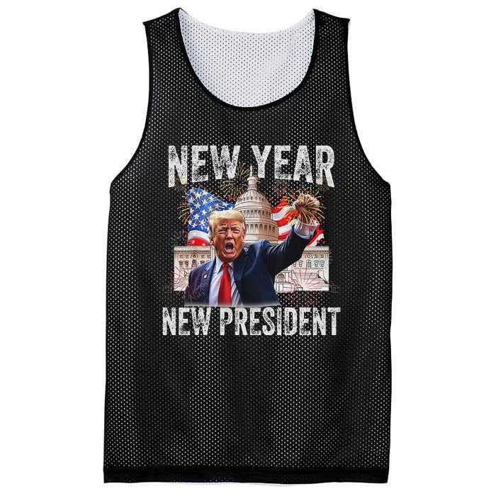 New Year New President Funny 2025 New Year’S Party Mesh Reversible Basketball Jersey Tank