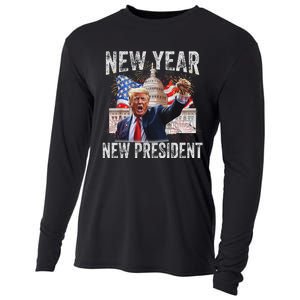 New Year New President Funny 2025 New Year’S Party Cooling Performance Long Sleeve Crew