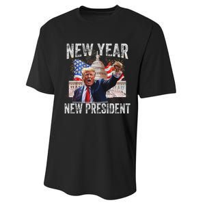 New Year New President Funny 2025 New Year’S Party Performance Sprint T-Shirt