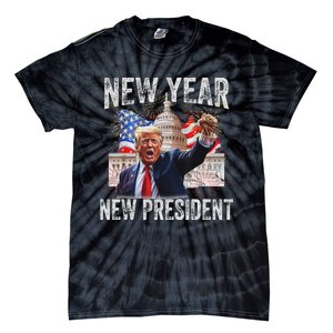 New Year New President Funny 2025 New Year’S Party Tie-Dye T-Shirt