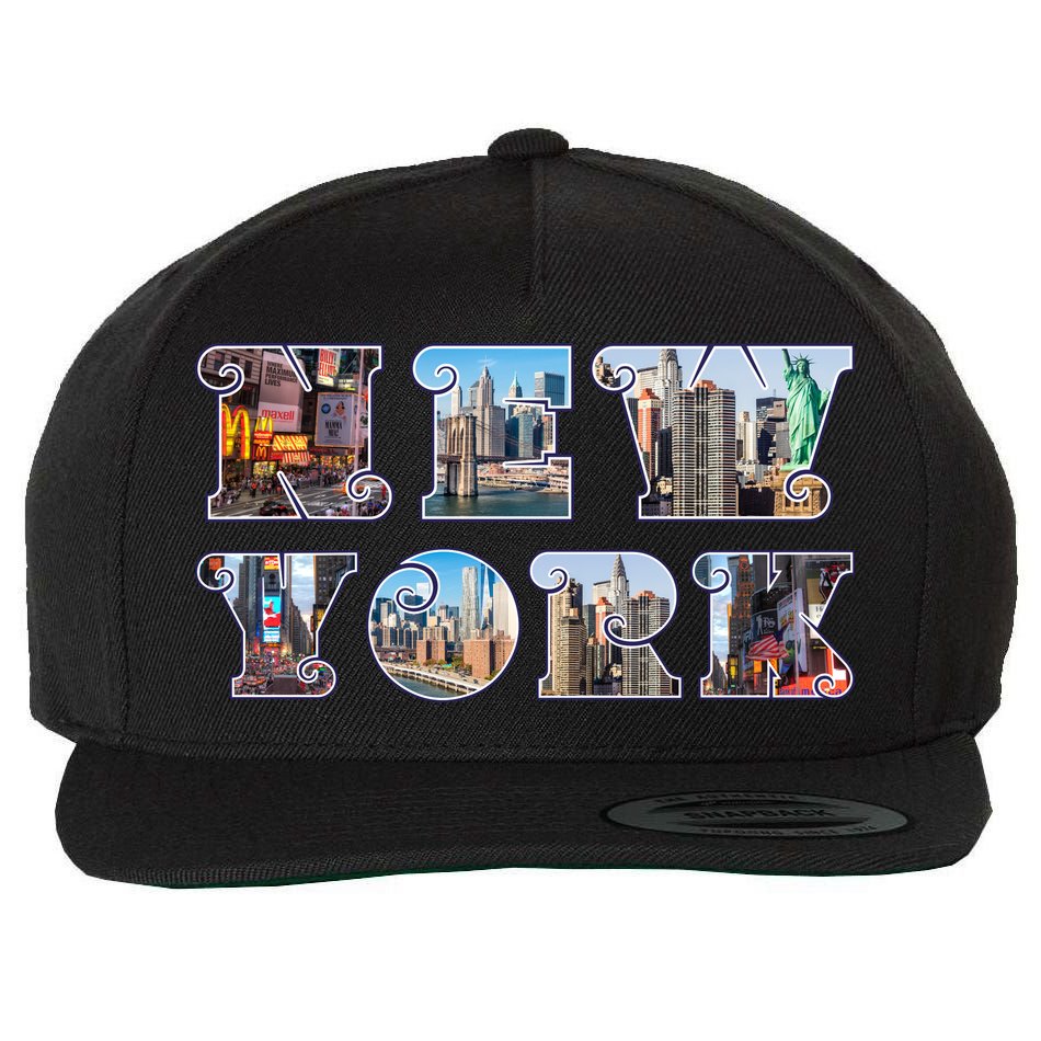New York Wool Snapback Cap