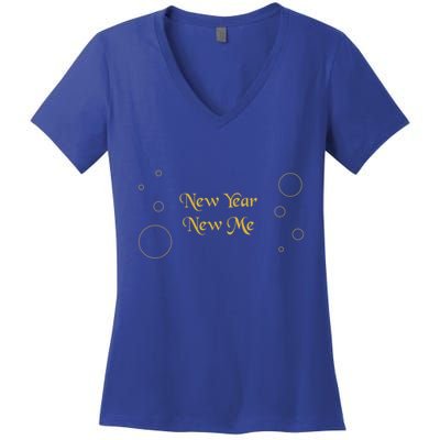 New Year New Me New Year Resolutions Gift Women's V-Neck T-Shirt