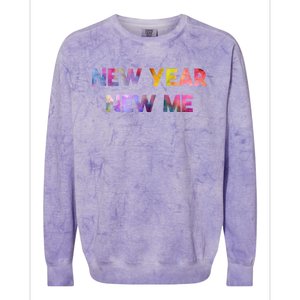 New Year New Me Colorful Gift Colorblast Crewneck Sweatshirt