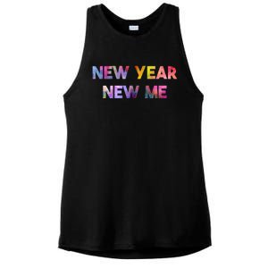 New Year New Me Colorful Gift Ladies PosiCharge Tri-Blend Wicking Tank