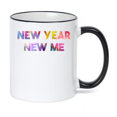 New Year New Me Colorful Gift 11oz Black Color Changing Mug