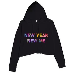 New Year New Me Colorful Gift Crop Fleece Hoodie