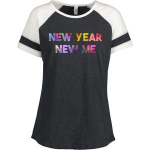 New Year New Me Colorful Gift Enza Ladies Jersey Colorblock Tee