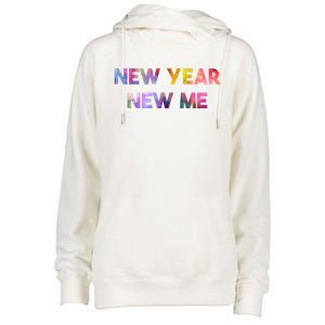 New Year New Me Colorful Gift Womens Funnel Neck Pullover Hood