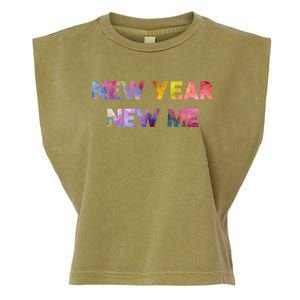 New Year New Me Colorful Gift Garment-Dyed Women's Muscle Tee