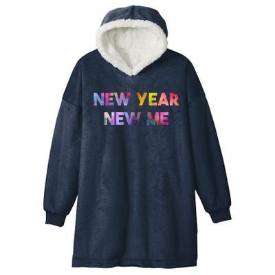 New Year New Me Colorful Gift Hooded Wearable Blanket