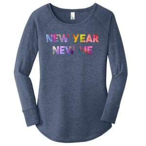 New Year New Me Colorful Gift Women's Perfect Tri Tunic Long Sleeve Shirt