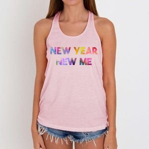 New Year New Me Colorful Gift Women's Knotted Racerback Tank