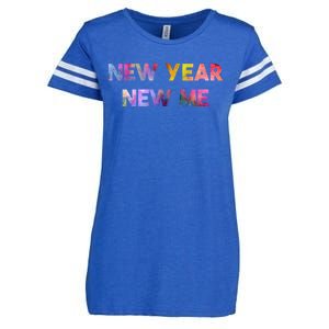 New Year New Me Colorful Gift Enza Ladies Jersey Football T-Shirt