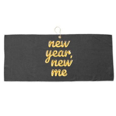 New Year New Me Happy 2024 New Year Resolution Inspirational Cool Gift Large Microfiber Waffle Golf Towel