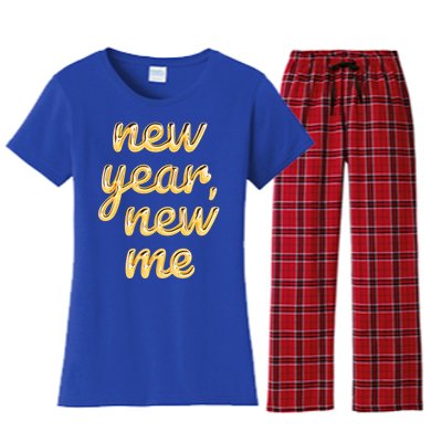 New Year New Me Happy 2024 New Year Resolution Inspirational Cool Gift Women's Flannel Pajama Set