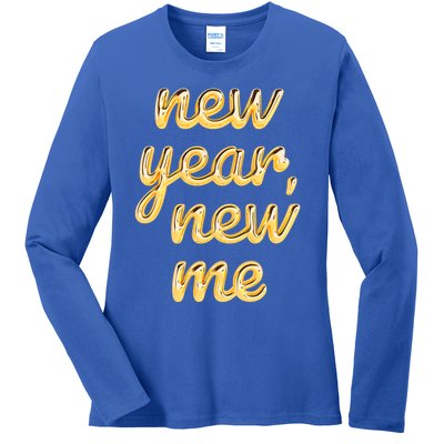 New Year New Me Happy 2024 New Year Resolution Inspirational Cool Gift Ladies Long Sleeve Shirt