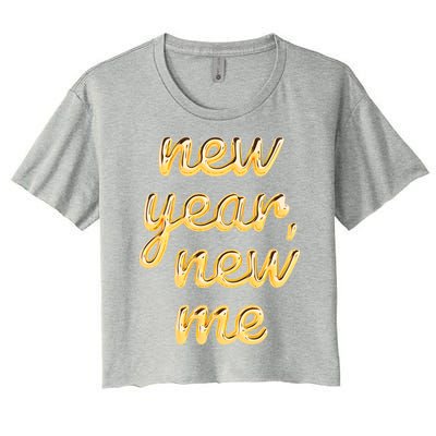 New Year New Me Happy 2024 New Year Resolution Inspirational Cool Gift Women's Crop Top Tee