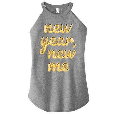 New Year New Me Happy 2024 New Year Resolution Inspirational Cool Gift Women’s Perfect Tri Rocker Tank