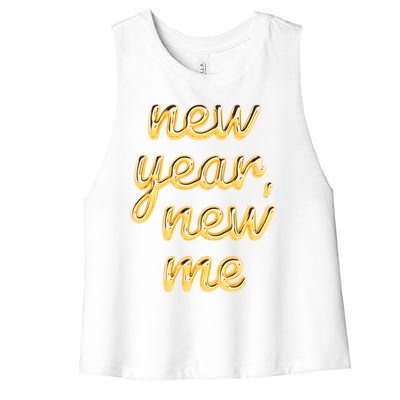 New Year New Me Happy 2024 New Year Resolution Inspirational Cool Gift Women's Racerback Cropped Tank