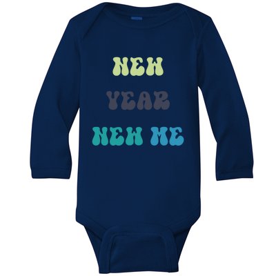 New Year New Me Gift Baby Long Sleeve Bodysuit