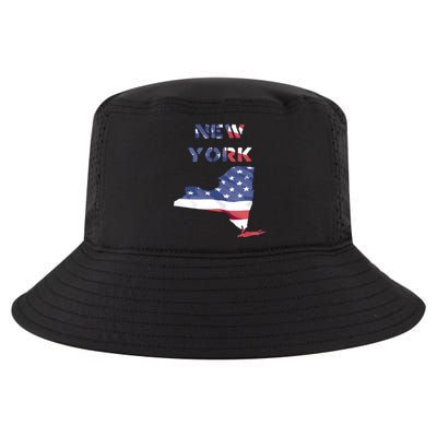 New York Ny United States America Patriotic Usa Flag Pride Funny Gift Cool Comfort Performance Bucket Hat