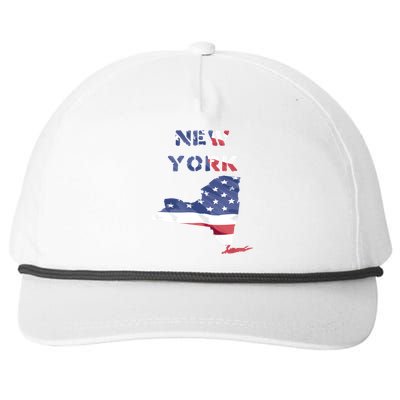 New York Ny United States America Patriotic Usa Flag Pride Funny Gift Snapback Five-Panel Rope Hat