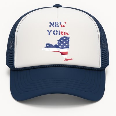 New York Ny United States America Patriotic Usa Flag Pride Funny Gift Trucker Hat