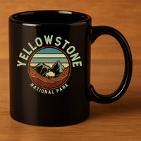 Nature Yellowstone National Park 11oz C Handle Ceramic Mug