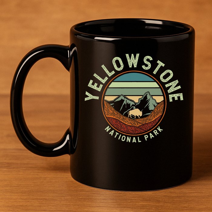 Nature Yellowstone National Park 11oz C Handle Ceramic Mug