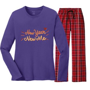 New Year New Me Women's Long Sleeve Flannel Pajama Set 