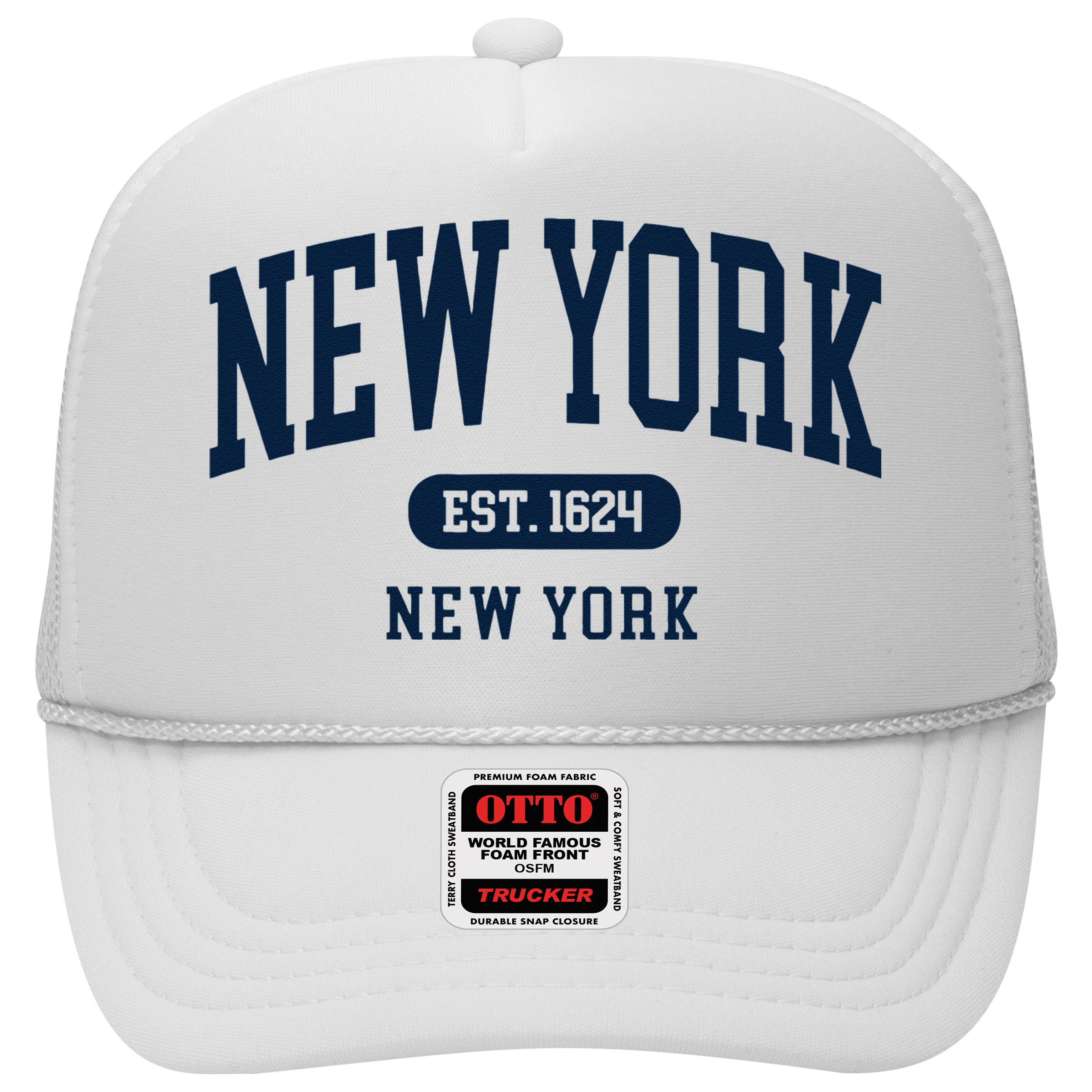 New York NY Est 1624 Arched Varsity Text Hat