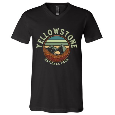 Nature Yellowstone National Park V-Neck T-Shirt