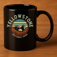 Nature Yellowstone National Park 11oz C Handle Ceramic Mug