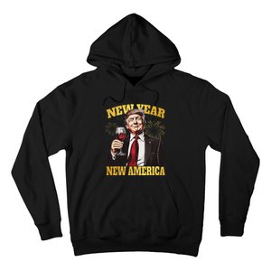 New Year New America Happy New Year Party 2025 Trump Hoodie