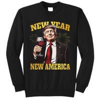 New Year New America Happy New Year Party 2025 Trump Sweatshirt