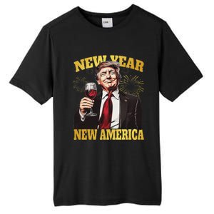 New Year New America Happy New Year Party 2025 Trump Tall Fusion ChromaSoft Performance T-Shirt