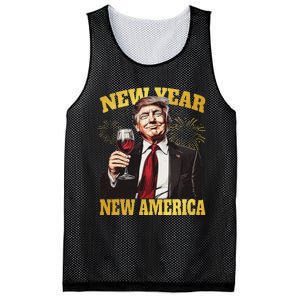 New Year New America Happy New Year Party 2025 Trump Mesh Reversible Basketball Jersey Tank