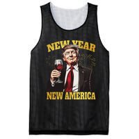 New Year New America Happy New Year Party 2025 Trump Mesh Reversible Basketball Jersey Tank