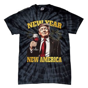 New Year New America Happy New Year Party 2025 Trump Tie-Dye T-Shirt