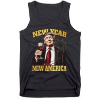 New Year New America Happy New Year Party 2025 Trump Tank Top