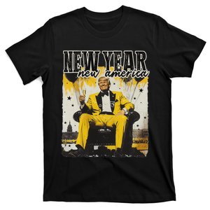 New Year New Hope 2025 Donald Trump Disco Ball Hello 2025 T-Shirt