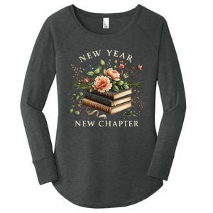 New Year New Chapter Happy New Year 2025 Book Lover Women's Perfect Tri Tunic Long Sleeve Shirt