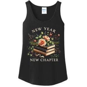 New Year New Chapter Happy New Year 2025 Book Lover Ladies Essential Tank