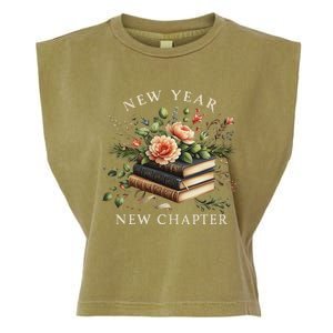 New Year New Chapter Happy New Year 2025 Book Lover Garment-Dyed Women's Muscle Tee