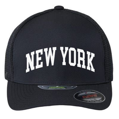New York Nyc Throwback Design Classic Flexfit Unipanel Trucker Cap