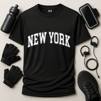 New York Nyc Throwback Design Classic Cooling Performance Crew T-Shirt